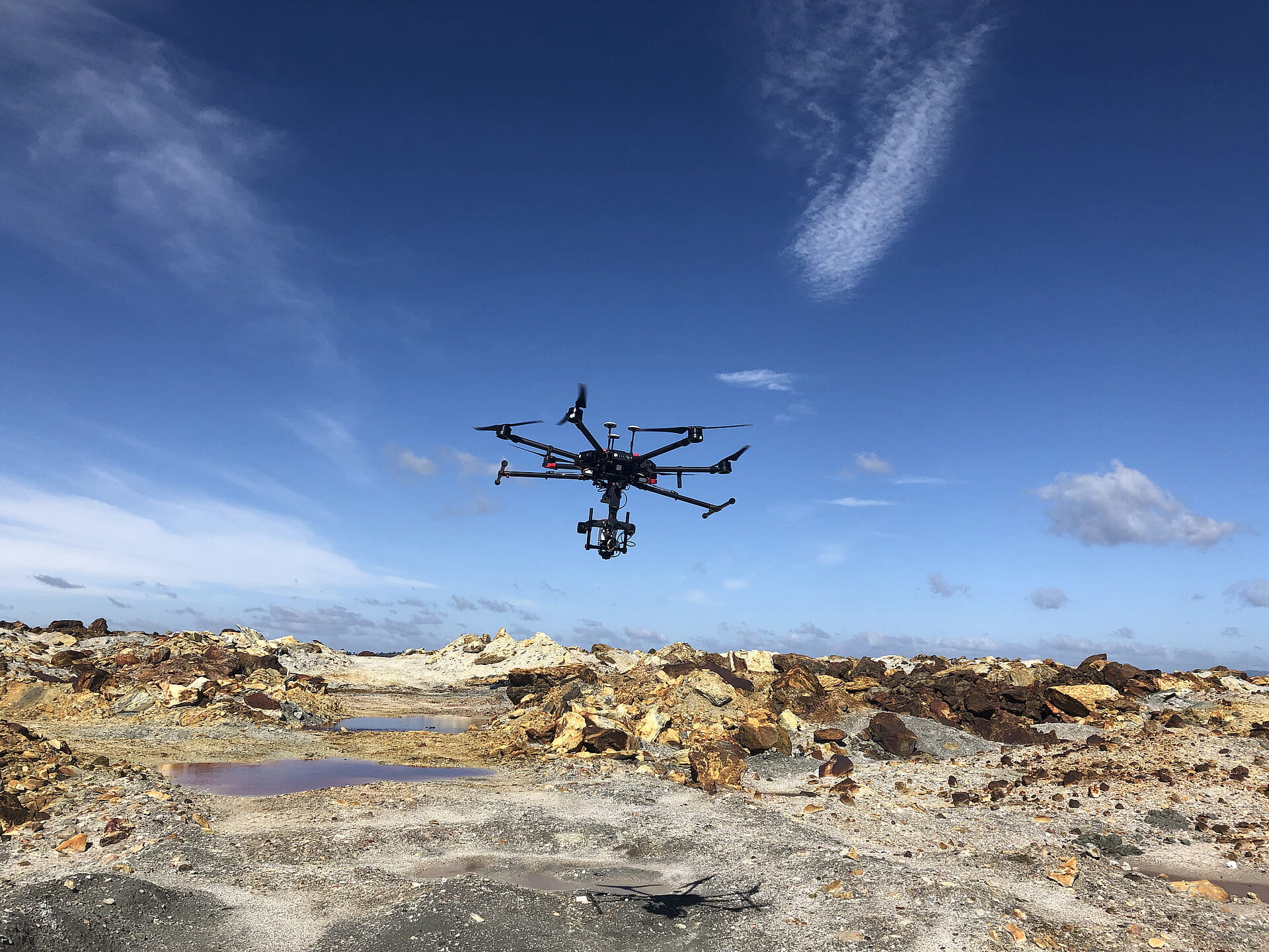Exploration mit Drohnen, Foto: HZDR/René Booysen